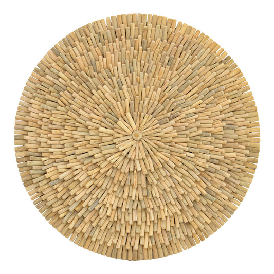 Διακοσμητικό τοίχου Decofy Inart drift ξύλο σε φυσική απόχρωση Φ100x5εκ - Hippiehome.gr