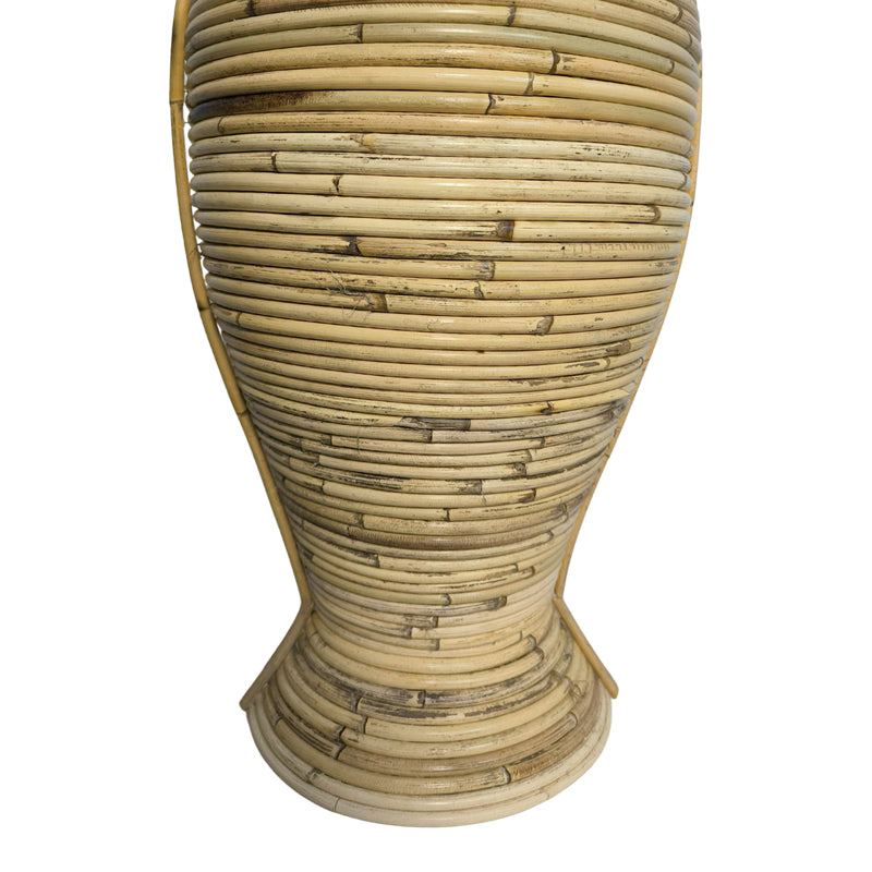 Βάζο Virnia Inart pe rattan σε φυσική απόχρωση Φ40x100εκ - Hippiehome.gr