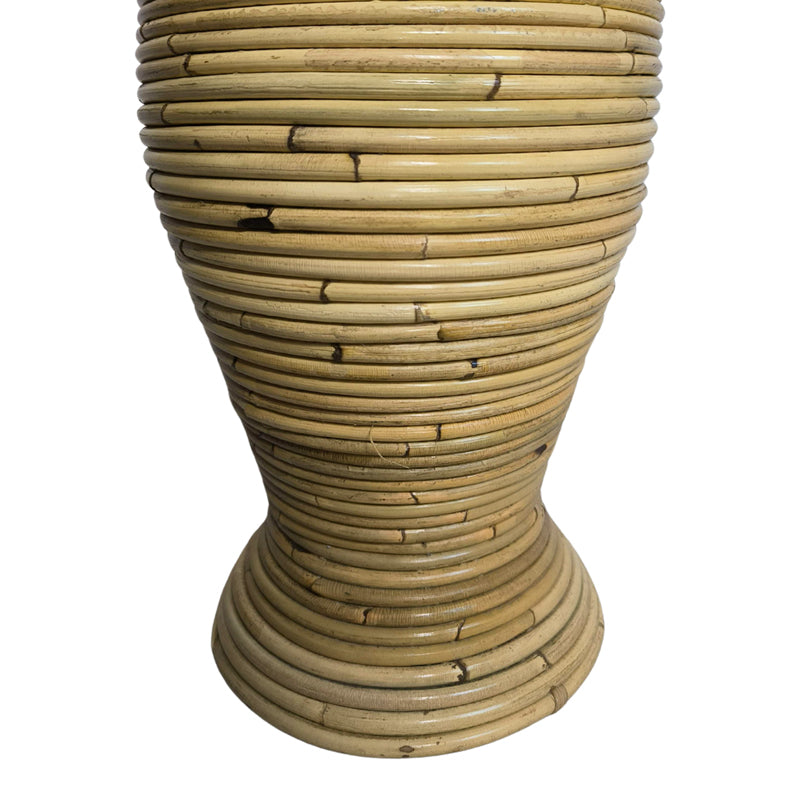 Βάζο Virnia Inart pe rattan σε φυσική απόχρωση Φ40x70εκ - Hippiehome.gr
