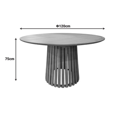 Τραπέζι Kenda Ι pakoworld mindi ξύλο σε φυσική απόχρωση Φ120x75εκ - Hippiehome.gr