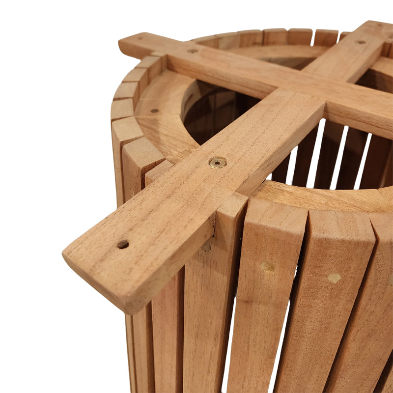 Βάση τραπεζιού εσωτερικού χώρου Galy I pakoworld mindi ξύλο σε φυσική απόχρωση Φ60x75εκ - Hippiehome.gr