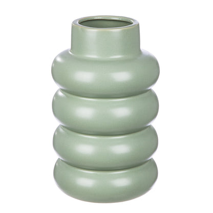 Βάζο "Rim" Κεραμικό Πράσινο PU Pcs. Assorted H. 24 cm D. 15 cm - Hippiehome.gr