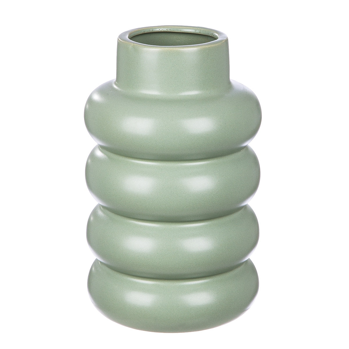 Βάζο "Rim" Κεραμικό Πράσινο PU Pcs. Assorted H. 24 cm D. 15 cm - Hippiehome.gr