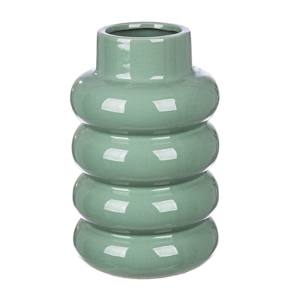 Βάζο "Rim" Κεραμικό Πράσινο PU Pcs. Assorted H. 24 cm D. 15 cm - Hippiehome.gr