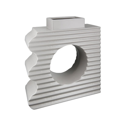 Βάζο "Boca" Κεραμικό Γκρι PU 23x8x24.5cm - Hippiehome.gr