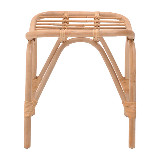 Σκαμπό Vrebor pakoworld rattan σε φυσική απόχρωση 53x41x46εκ - Hippiehome.gr