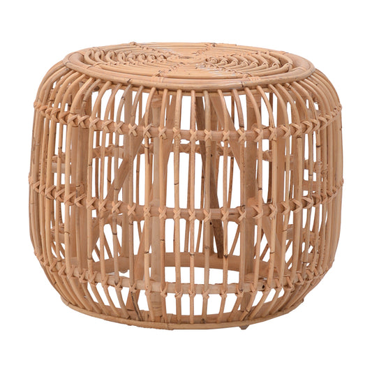 Σκαμπό Rajesty pakoworld rattan σε φυσική απόχρωση Φ60x46εκ - Hippiehome.gr