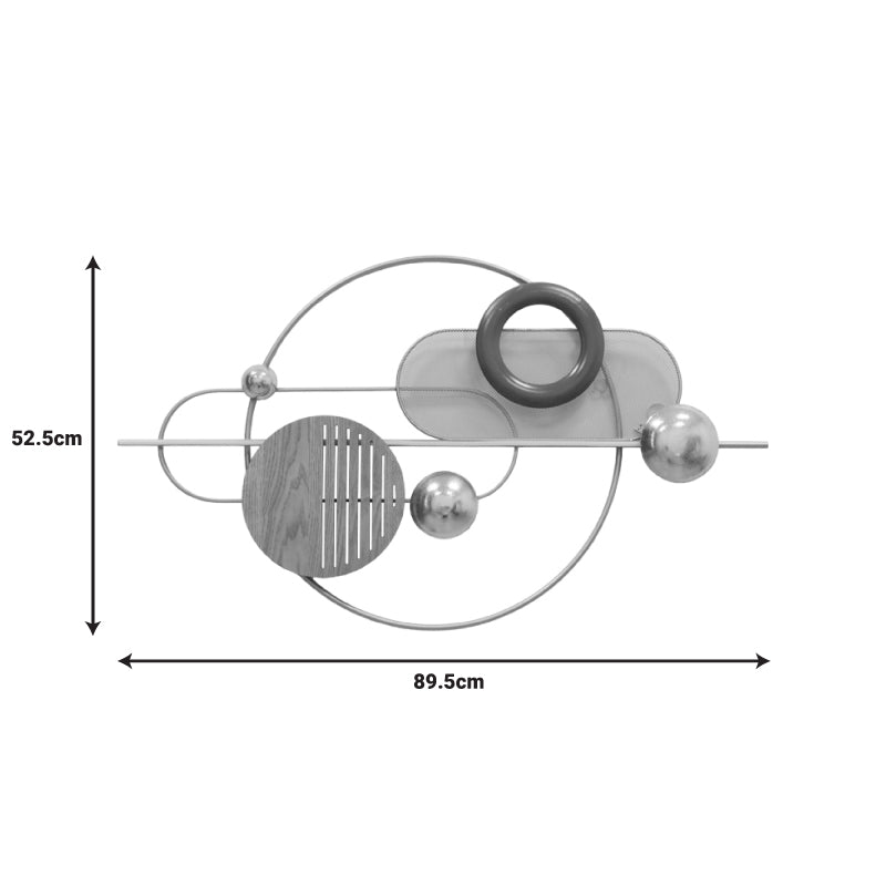 Διακοσμητικό τοίχου Lupus Inart μέταλλο σε χρυσή-κεφέ απόχρωση 89.5x52.5x6εκ - Hippie Home 