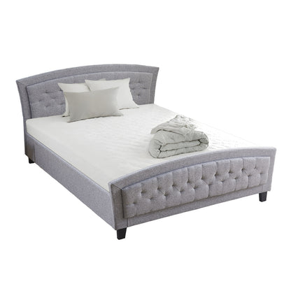 Κρεβάτι Camaro pakoworld ύφασμα σε γκρι απόχρωση160x200εκ - Hippiehome.gr