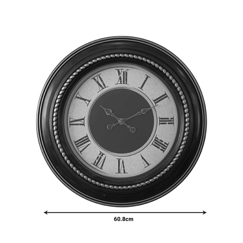 Retta Inart wall clock in antique black and gold tone Φ60.8x5.6cm