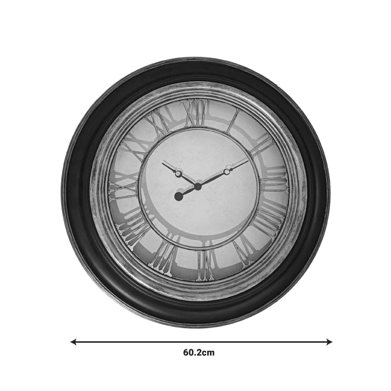 Nopla Inart wall clock in antique black and gold tone Φ60.2x5.6cm