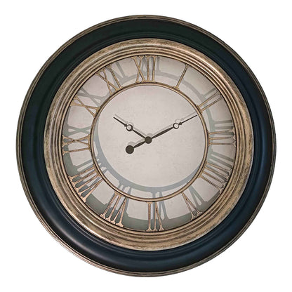 Nopla Inart wall clock in antique black and gold tone Φ60.2x5.6cm