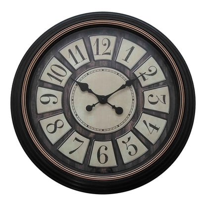 Docto Inart wall clock in black antique shade Φ55.8x5.2cm