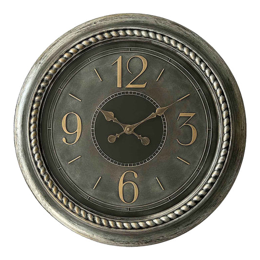 Festo Inart wall clock in antique silver shade Φ55.9x5.6cm