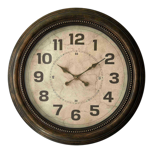 Napol Inart wall clock in antique black and gold tone Φ55.9x5.8cm