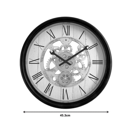 Rabby Inart wall clock in black antique shade Φ45.3x6.5cm