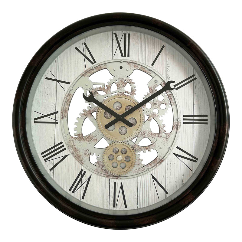 Rabby Inart wall clock in black antique shade Φ45.3x6.5cm