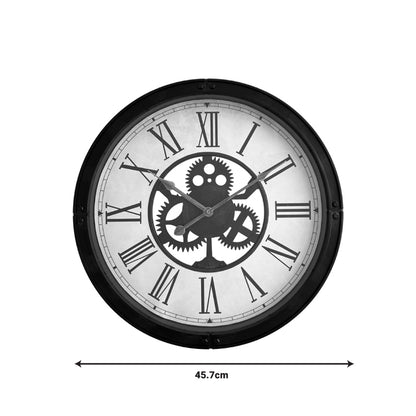 Candal Inart wall clock in black antique shade Φ45.7x5.2cm