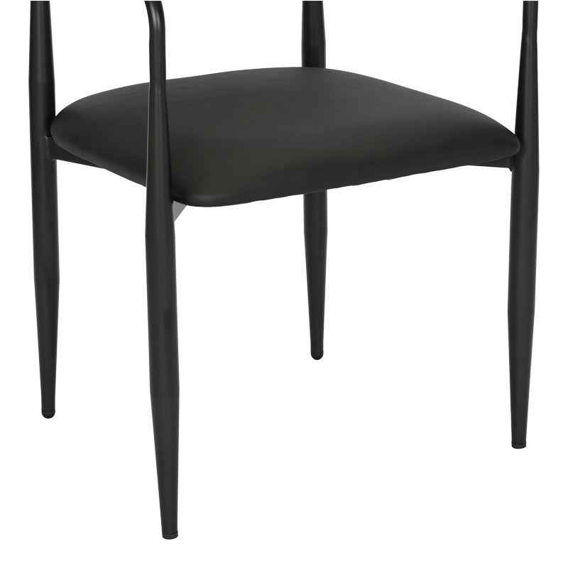 Πολυθρόνα Kalone pakoworld pu σε μαύρη απόχρωση 56x55x78εκ - Hippiehome.gr