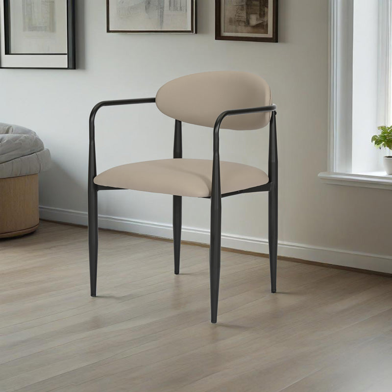 Πολυθρόνα Kalone pakoworld pu σε γκρι-μπεζ απόχρωση 56x55x78εκ - Hippiehome.gr