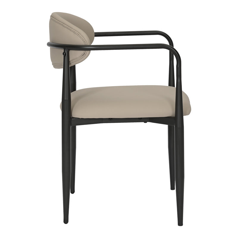 Πολυθρόνα Kalone pakoworld pu σε γκρι-μπεζ απόχρωση 56x55x78εκ - Hippiehome.gr