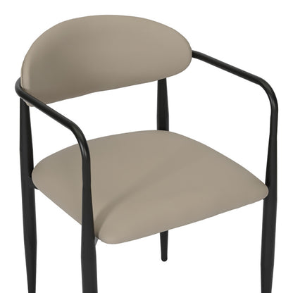 Πολυθρόνα Kalone pakoworld pu σε γκρι-μπεζ απόχρωση 56x55x78εκ - Hippiehome.gr