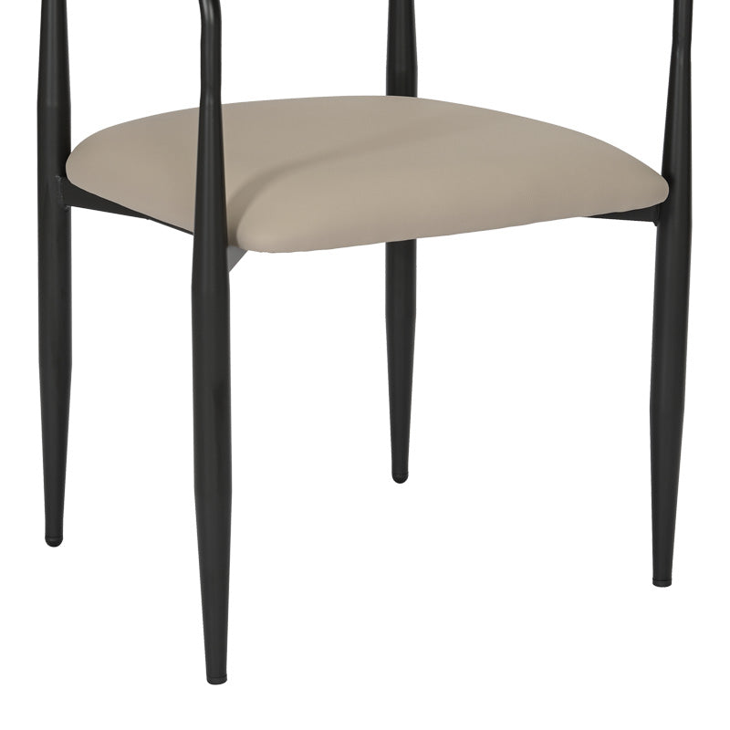 Πολυθρόνα Kalone pakoworld pu σε γκρι-μπεζ απόχρωση 56x55x78εκ - Hippiehome.gr