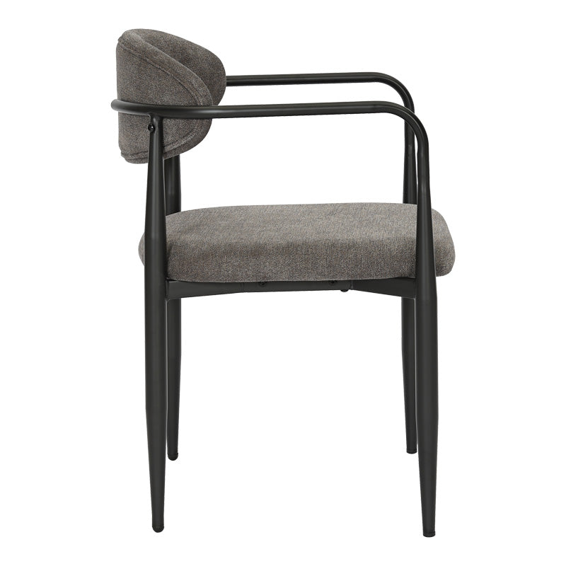 Πολυθρόνα Kalone pakoworld ύφασμα σε ανθρακί απόχρωση 56x55x78εκ - Hippiehome.gr