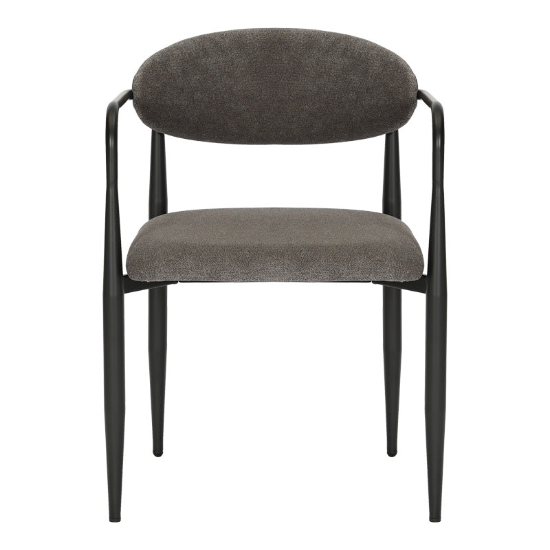 Πολυθρόνα Kalone pakoworld ύφασμα σε ανθρακί απόχρωση 56x55x78εκ - Hippiehome.gr