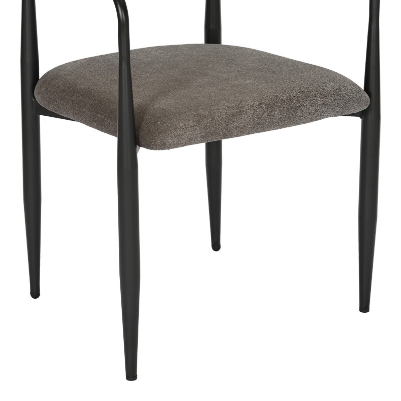 Πολυθρόνα Kalone pakoworld ύφασμα σε ανθρακί απόχρωση 56x55x78εκ - Hippiehome.gr