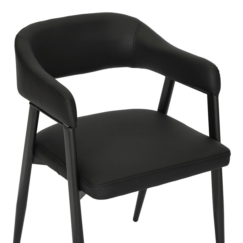 Πολυθρόνα Sezan pakoworld pu σε μαύρη απόχρωση 56x55x78εκ - Hippiehome.gr