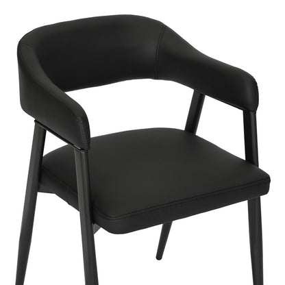 Πολυθρόνα Sezan pakoworld pu σε μαύρη απόχρωση 56x55x78εκ - Hippiehome.gr