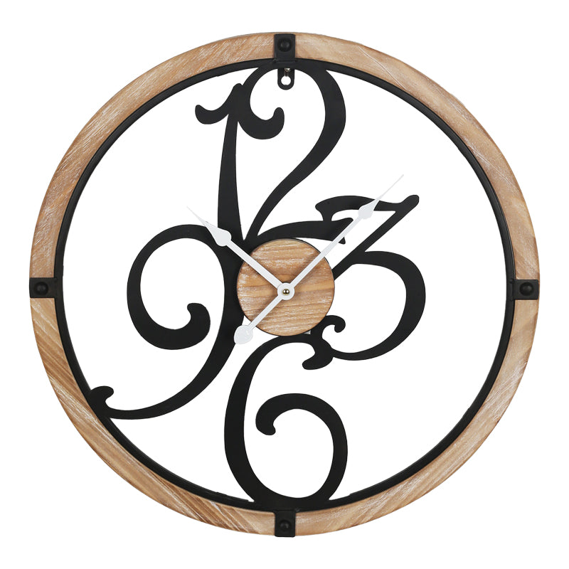 Wall clock Confu Inart metal in black shade 50x2.5x50cm