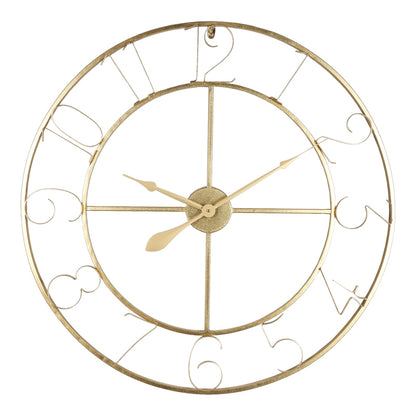 Wall clock Compa Inart metal in gold color 80x3x80cm