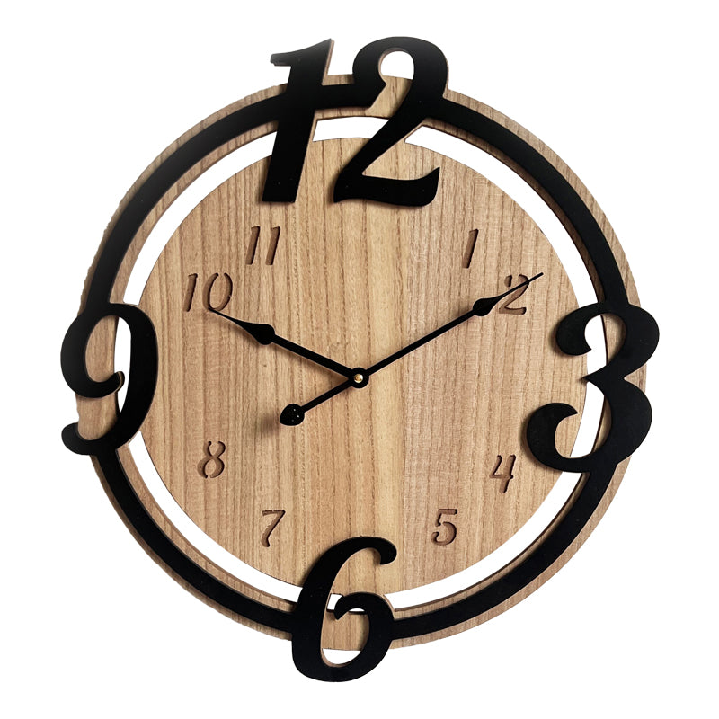 Wall clock Anga Inart metal in black shade 46x3.5x50cm