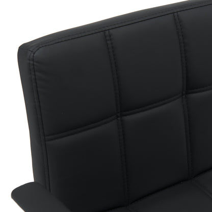 Καρέκλα γραφείου Buleco pakoworld pu σε μαύρη απόχρωση 56x46x74-86εκ - Hippiehome.gr