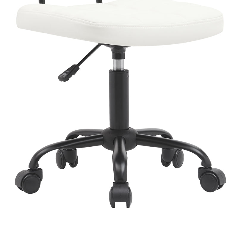 Καρέκλα γραφείου Sedia pakoworld pu σε λευκή απόχρωση 50x50x75-85εκ - Hippiehome.gr