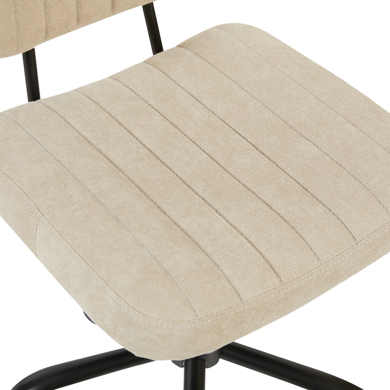 Καρέκλα γραφείου Warra pakoworld ύφασμα μπεζ 50x52x76-86εκ - Hippiehome.gr