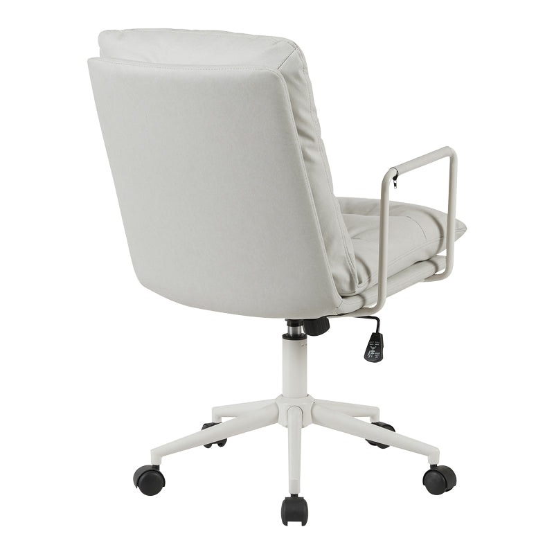 Καρέκλα γραφείου διευθυντη Kreno pakoworld PES γκρι 56x67x89-97εκ - Hippiehome.gr