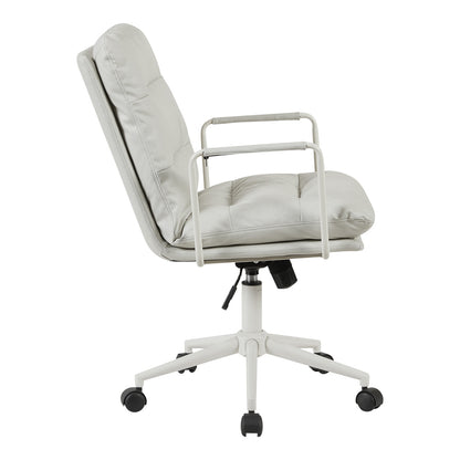 Καρέκλα γραφείου διευθυντη Kreno pakoworld PES γκρι 56x67x89-97εκ - Hippiehome.gr
