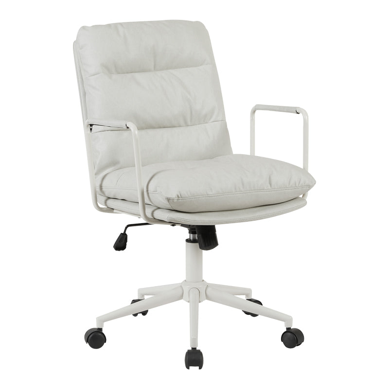 Καρέκλα γραφείου διευθυντη Kreno pakoworld PES γκρι 56x67x89-97εκ - Hippiehome.gr