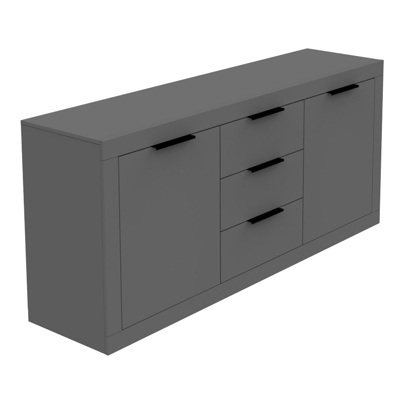 Μπουφές Doha pakoworld σε ανθρακί απόχρωση 180x45x80.5εκ - Hippiehome.gr