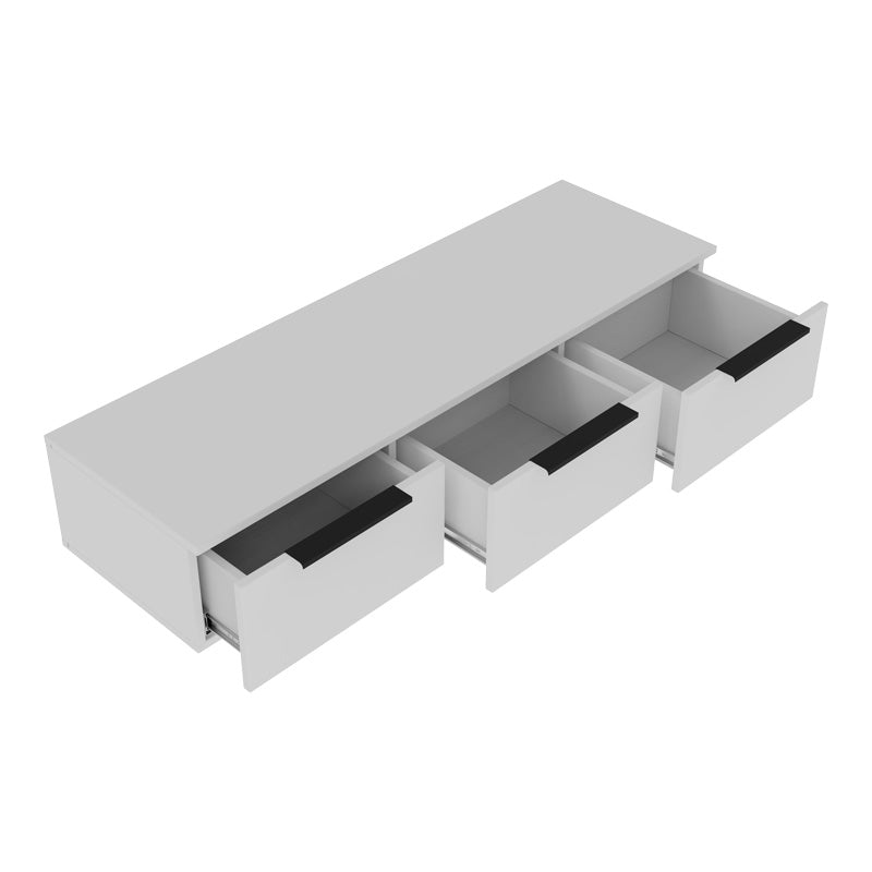 Κονσόλα με 3 συρτάρια Doha pakoworld σε λευκή απόχρωση 120x39x22cm - Hippiehome.gr