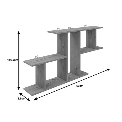 Ραφιέρα τοίχου Vertoura pakoworld σε λευκή απόχρωση 116x18.5x60cm - Hippiehome.gr