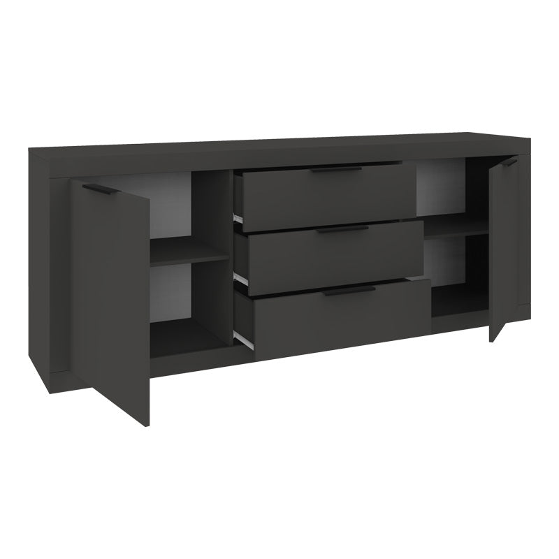 Μπουφές Doha pakoworld σε ανθρακί απόχρωση 210x45x80.5εκ - Hippiehome.gr