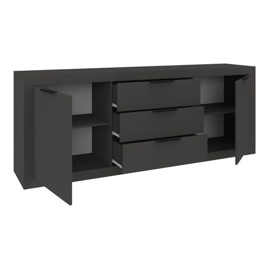 Μπουφές Doha pakoworld σε ανθρακί απόχρωση 210x45x80.5εκ - Hippiehome.gr