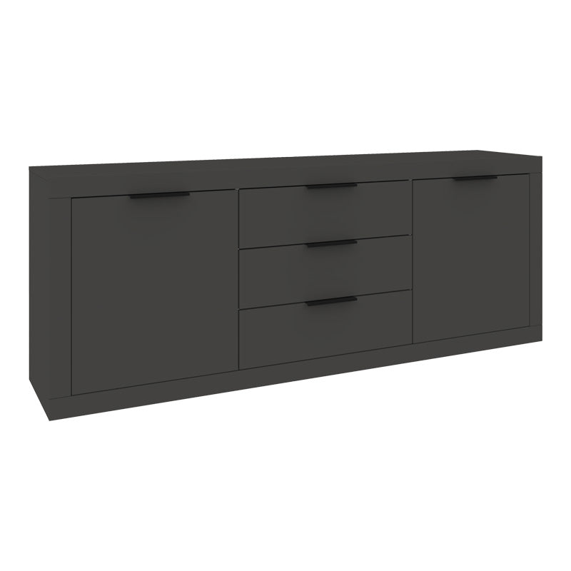 Μπουφές Doha pakoworld σε ανθρακί απόχρωση 210x45x80.5εκ - Hippiehome.gr