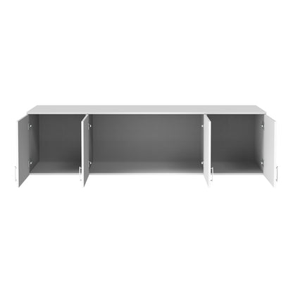 Πατάρι ντουλάπας Royal pakoworld τετράφυλλο λευκό 200x58x53εκ - Hippiehome.gr