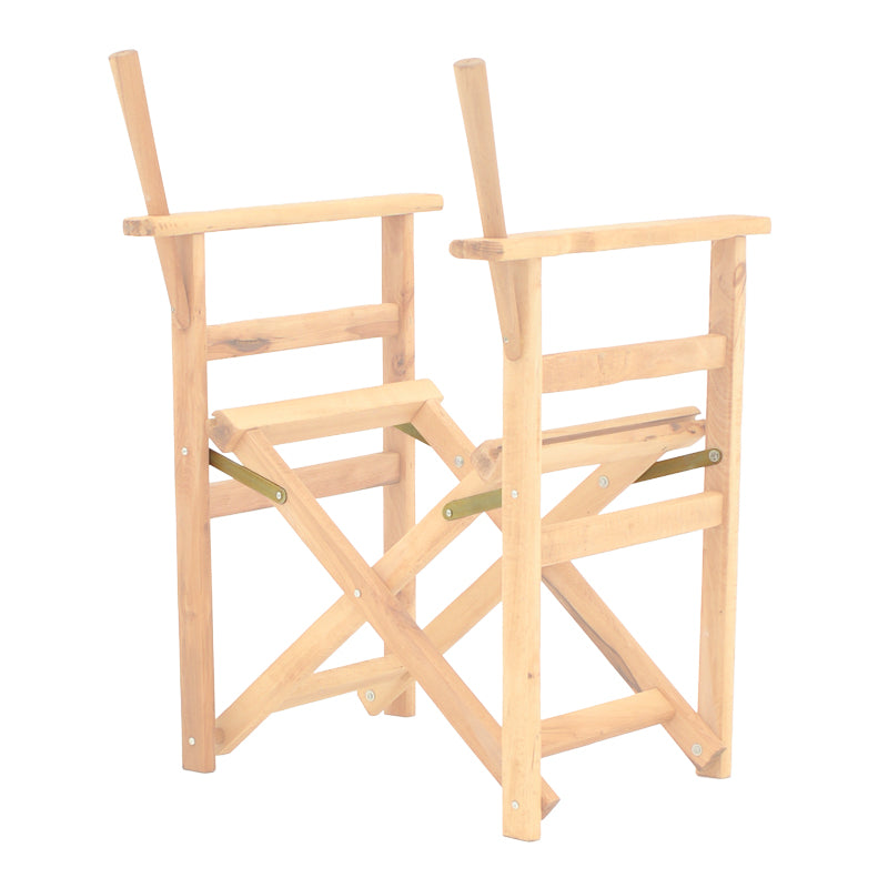 Σκελετός πολυθρόνας σκηνοθέτη Kompa pakoworld μασίφ ξύλο οξιάς σε απόχρωση άβαφου ξύλου 56.5x54x88εκ - Hippiehome.gr