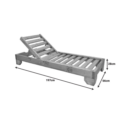 Ξαπλώστρα Zalka pakoworld L1 σε καρυδί απόχρωση 66x197x28εκ - Hippiehome.gr